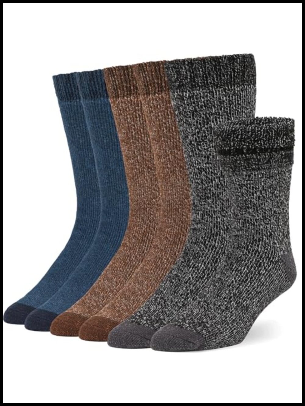 Wool Blend Thermal Hiking Boot Socks with Arch Compression Support